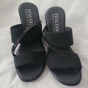 Italian Shoemakers Elegant Black Sandals
